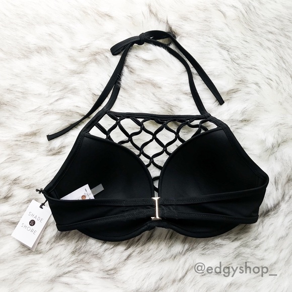 hp • [Shade & Shore] Macramé High Neck Bikini Top - Picture 3 of 3